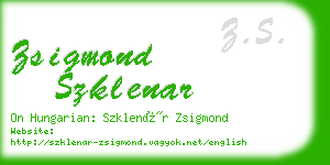 zsigmond szklenar business card